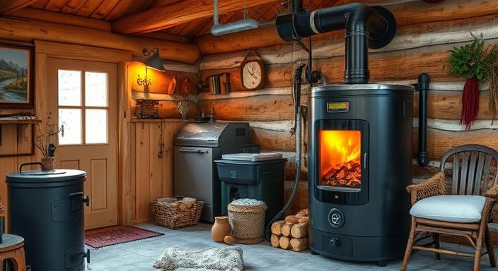 Jaukus ir šiltas gyvenimas kaime: kaip pasirinkti tinkamiausią sistemą Jaukus kaimo namas su moderniu kieto kuro katilu šildymo sistemoje